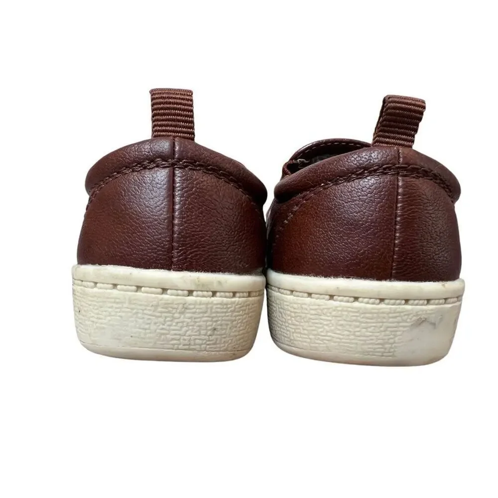 Carter's Unisex Monster Slip On Shoe Ricky Sneaker Brown Toddler 8M Faux Leather